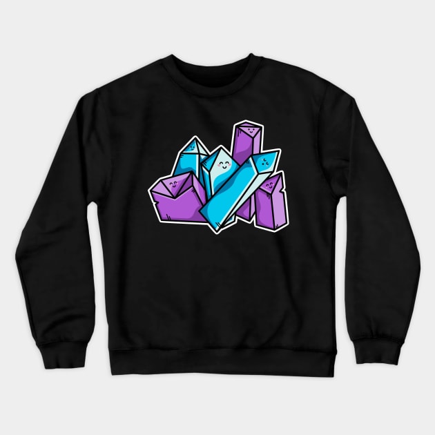 Kawaii Cute Crystals Crewneck Sweatshirt by freeves